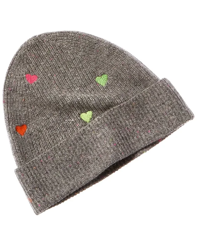 Brodie Cashmere Embroidered Heart Cashmere Hat