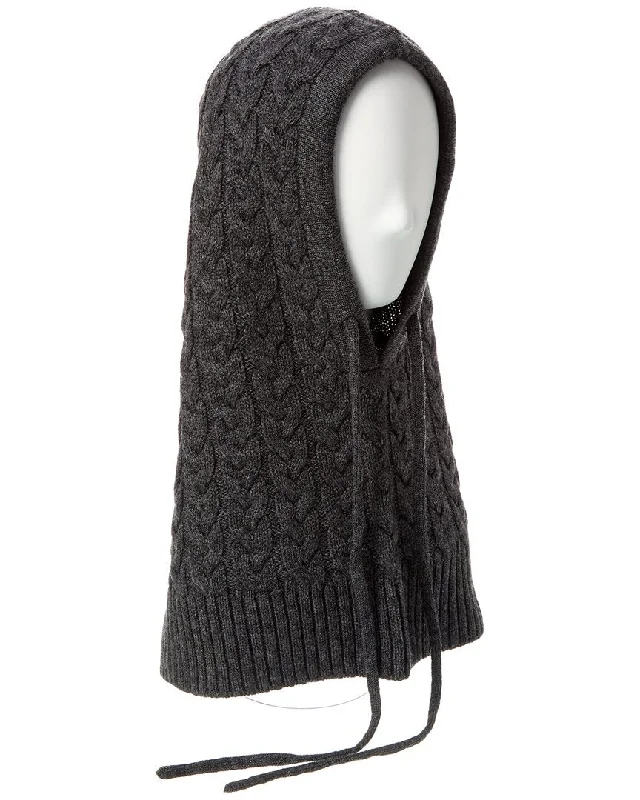 Forte Cashmere Basic Wool & Cashmere-Blend Hood