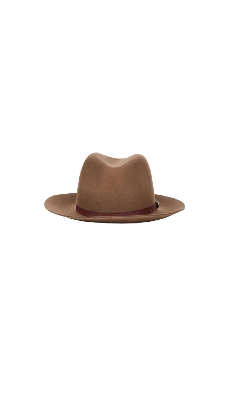 Women Floppy Brim Fedora In Pecan