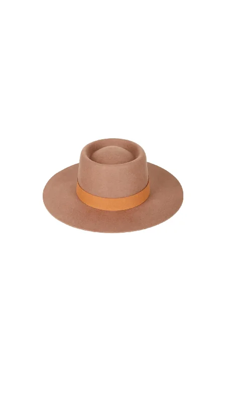 Women Mirage Boater Hat In Chocolate Brown