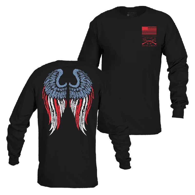 Women's Freedom Angel Long Sleeve - Black