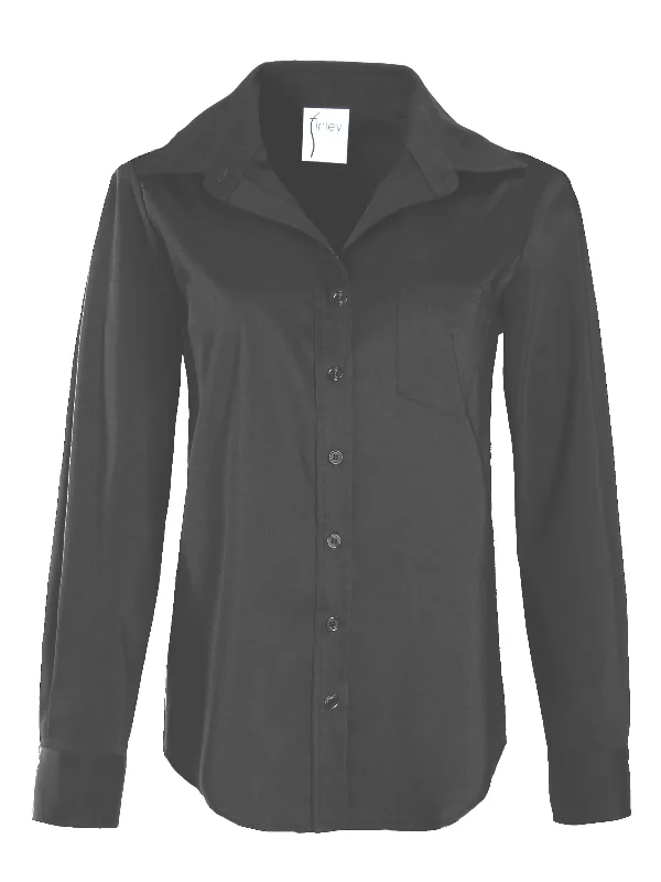 Alex Black Poplin Shirt