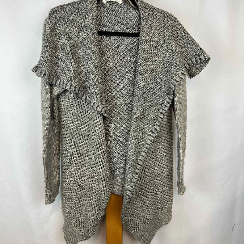 Lovestitch Women's Size L Gray Weave Cardigan