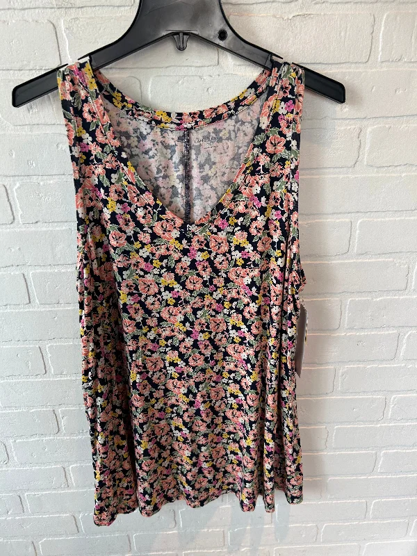 Top Sleeveless Basic By Lane Bryant In Floral Print, Size: Xl