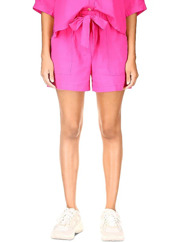 Womens Tie Waist Midi Deck Shorts