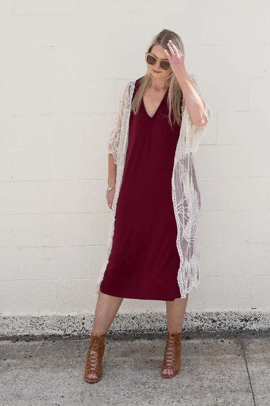 Kaitlyn Tank Dress - Wine