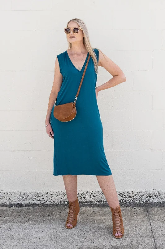 Kaitlyn Tank Dress - Teal