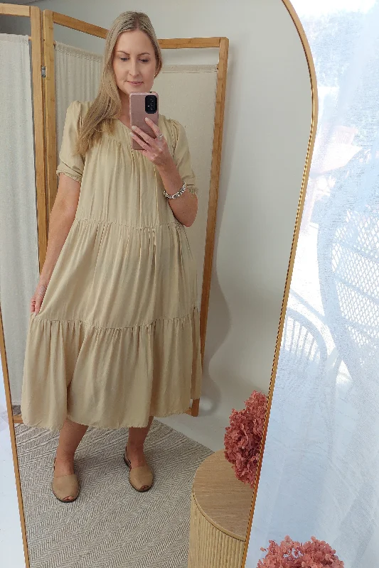 Loose Cicely Smock Dress - Pearl