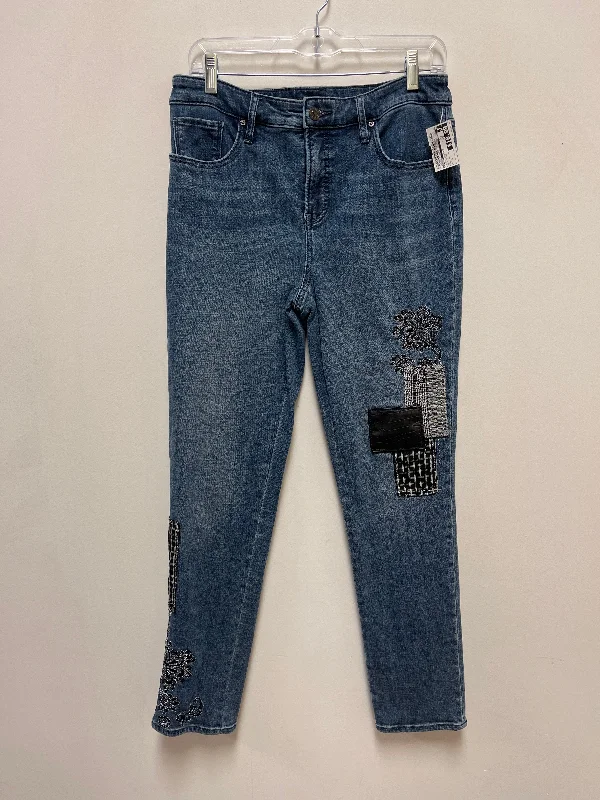 Jeans Cropped By Chicos In Blue Denim, Size: 6l