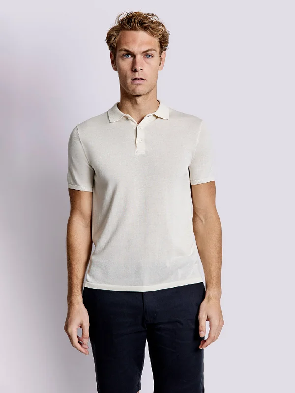 Bruun & Stengade Men Beige Solid Polo TShirt