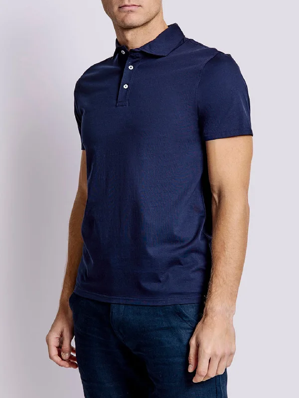 Bruun & Stengade Men Navy Blue Solid Polo TShirt