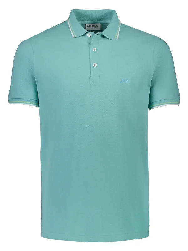 Lindbergh Blue Fashion Regular Fit Polo T-Shirt