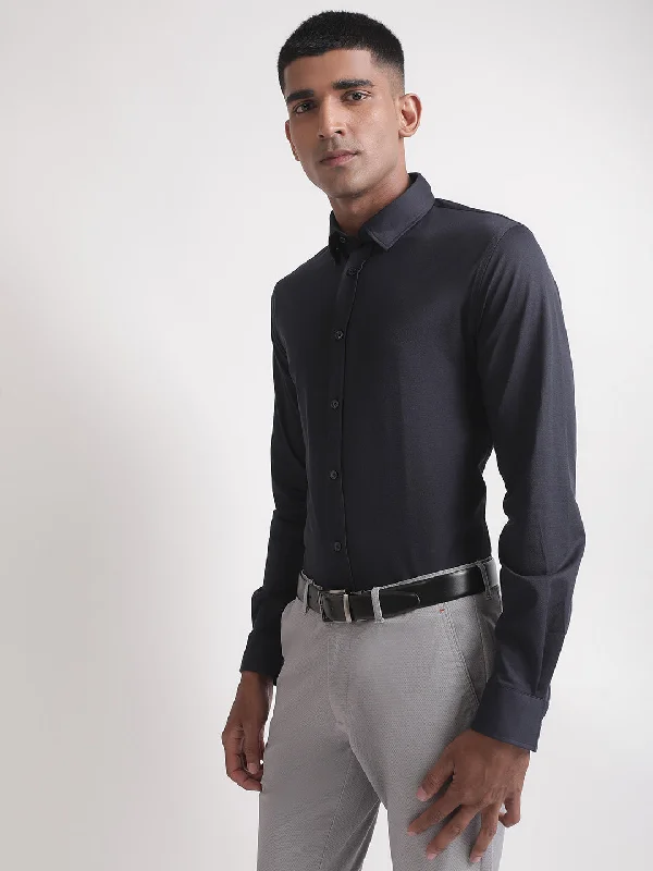 Matinique Navy Blue Regular Fit Shirt