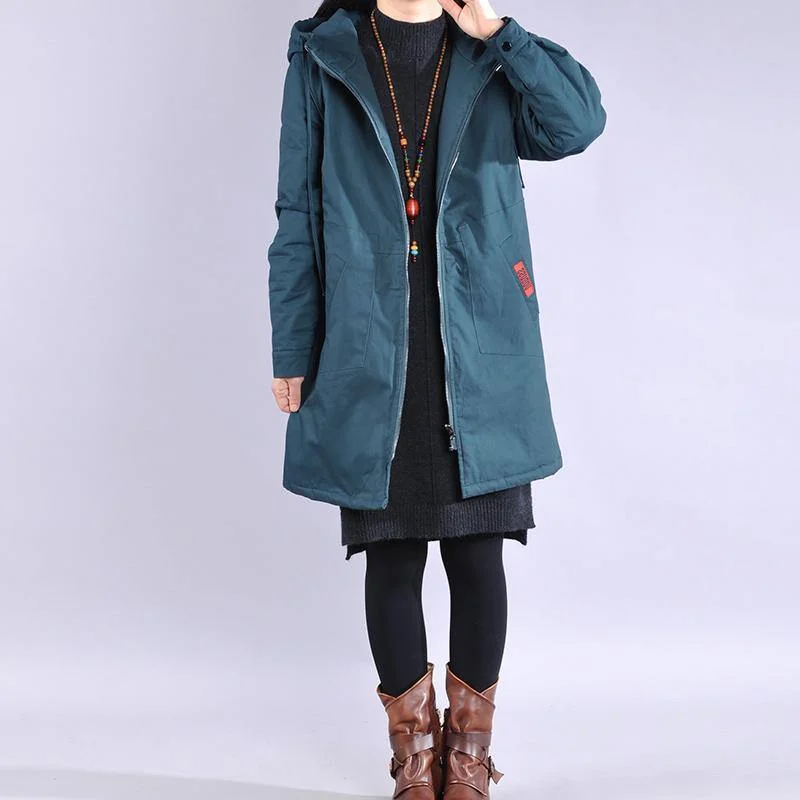 Fine army green winter coats plus size clothing winter jacket hooded winter coats