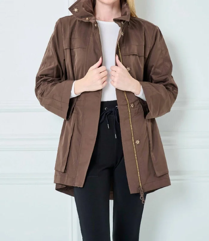 Matte Luxe Jacket In Chocolate