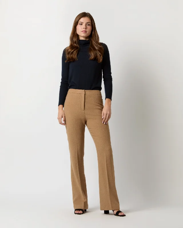 Norah Flare Pant in Camel Hair Flannel