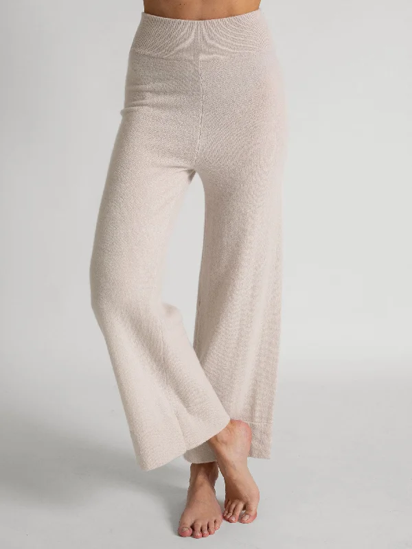 Cashmere pants "Engla" - pearl