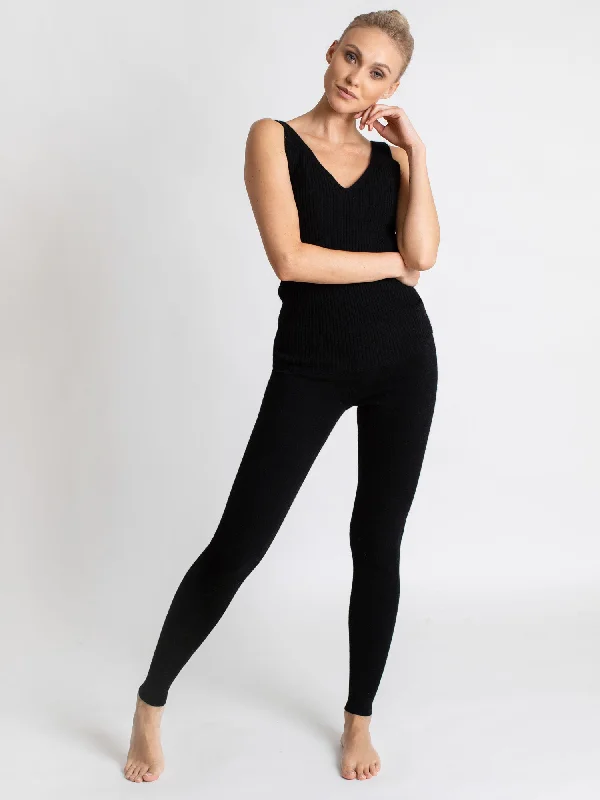 Cashmere pants "Tights" - black