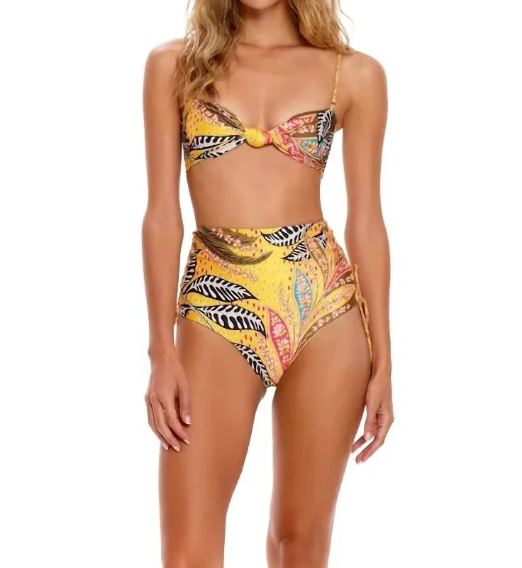 Lucille Lula Bandeau Top In Jonquil Yellow