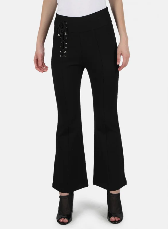 Women Black Plain Jegging