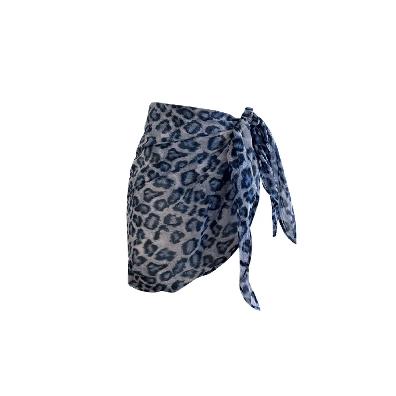 Sarong In Blue Cheetah