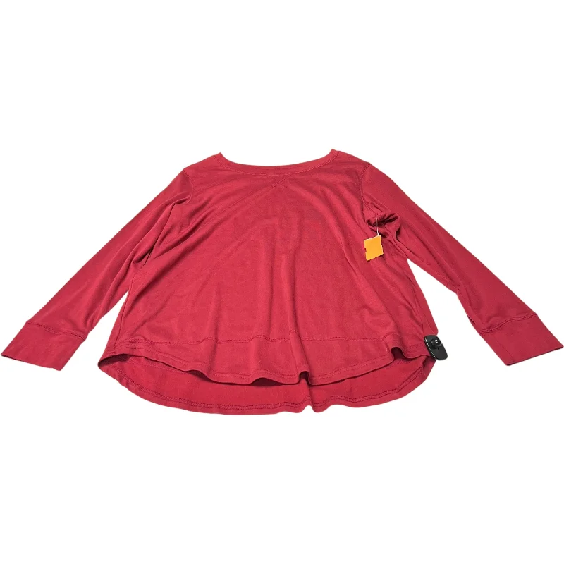 Top Long Sleeve By Clothes Mentor In Red, Size: 2x