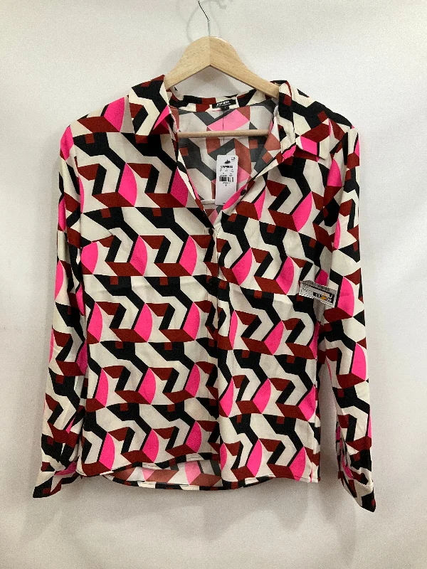 Top Long Sleeve By Express In Multi-colored, Size: S