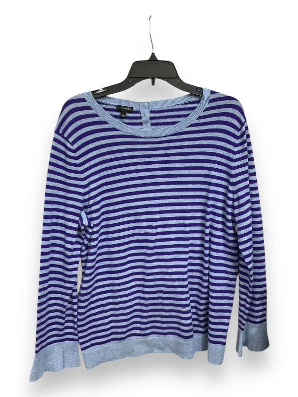 Top Long Sleeve By Talbots In Striped Pattern, Size: L