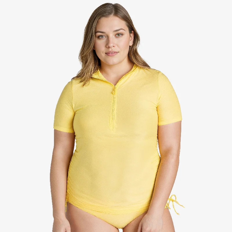 Women's Half-Zip Short Sleeve Rashguard Adele Swim Top