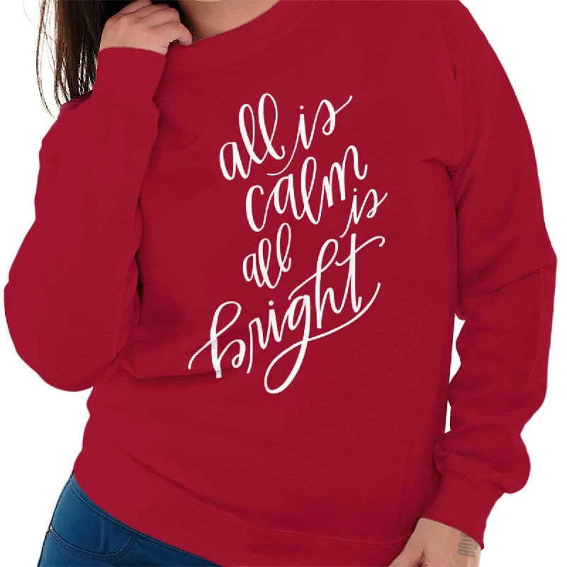 All Is Calm Christmas Crewneck Sweatshirt