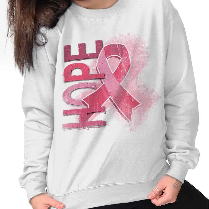 Hope Pink Ribbon Crewneck Sweatshirt