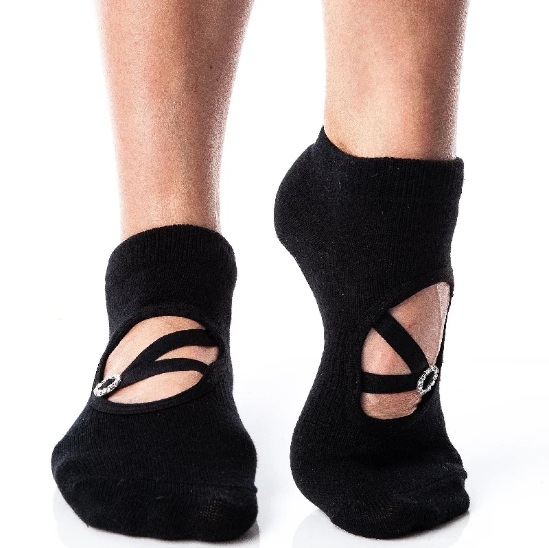 Diamond - Black Grip Socks (Barre / Pilates)