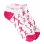 K. Bell Womens All Over Pink Ribbon Quarter Socks