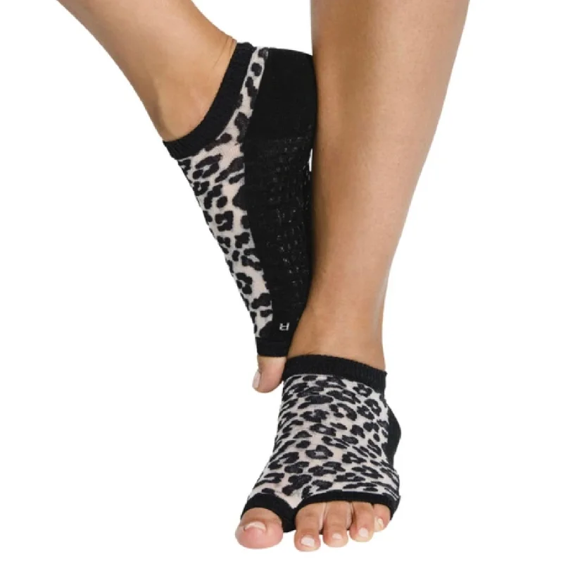 Flow Grip Socks - Sheer Black Leopard (Barre / Pilates)